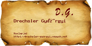 Drechsler Györgyi névjegykártya